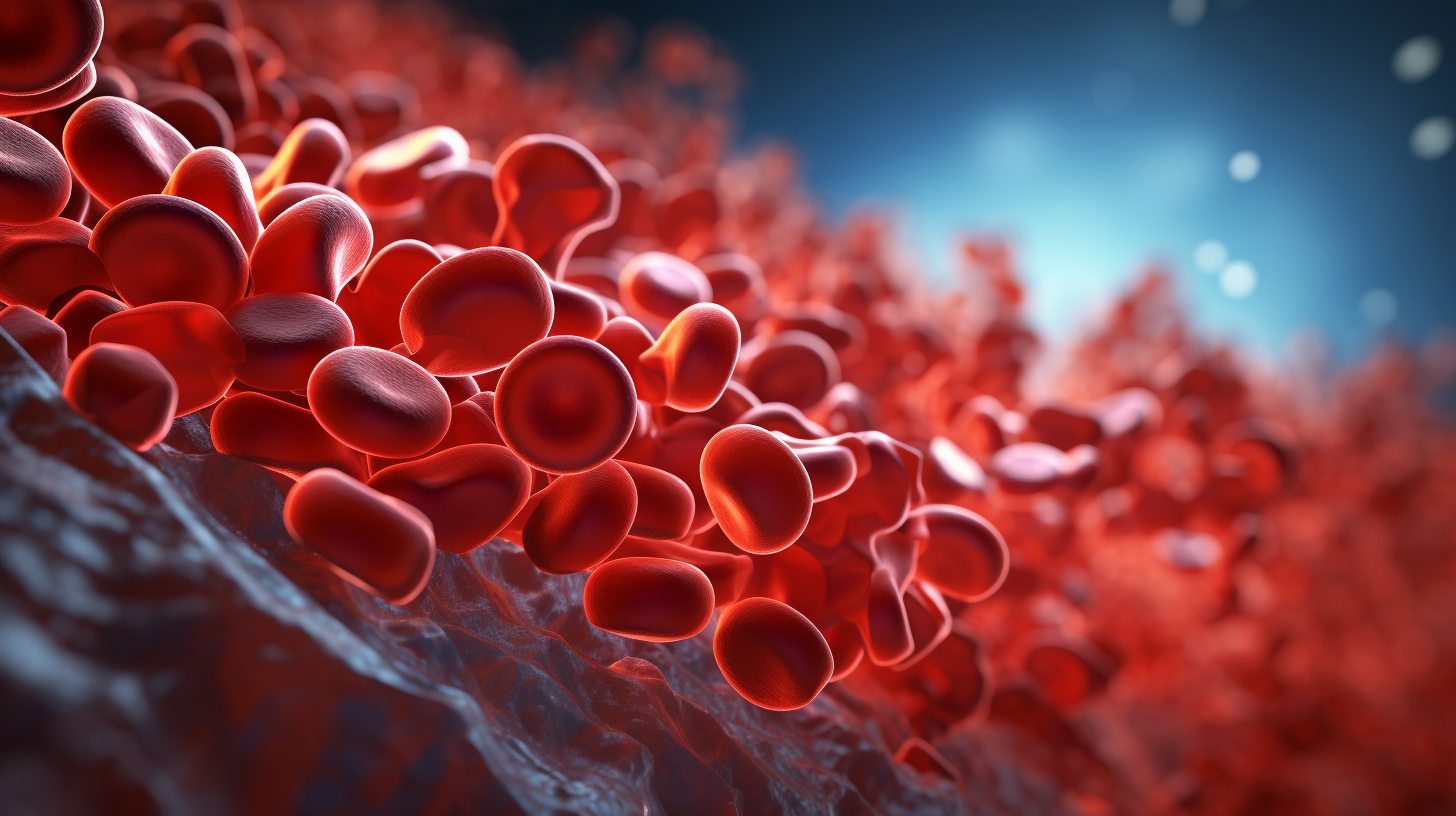 3d rendering of blood glucose.