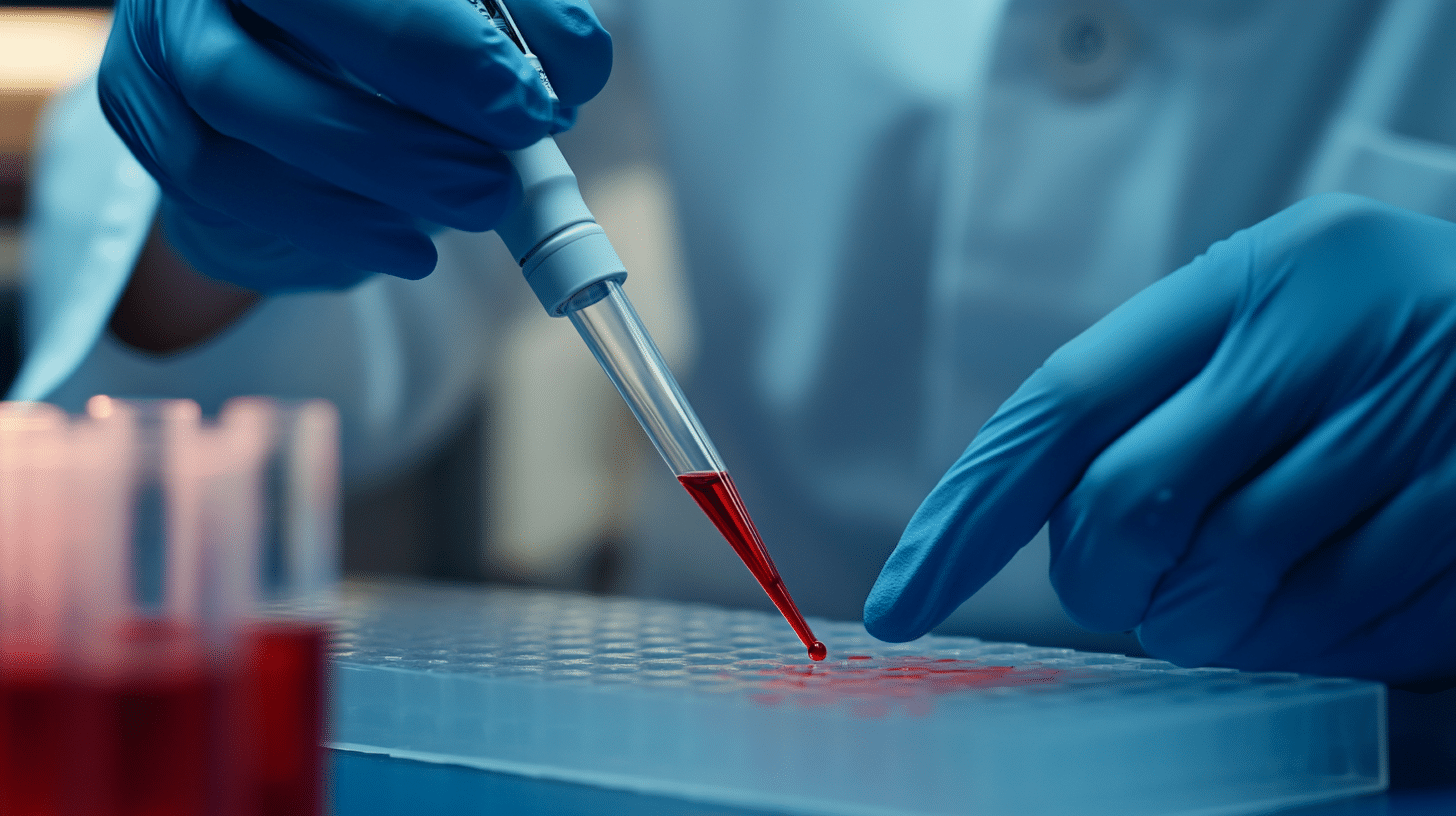 An image of a lab technician conducting genetic testing to support weight loss solutions.