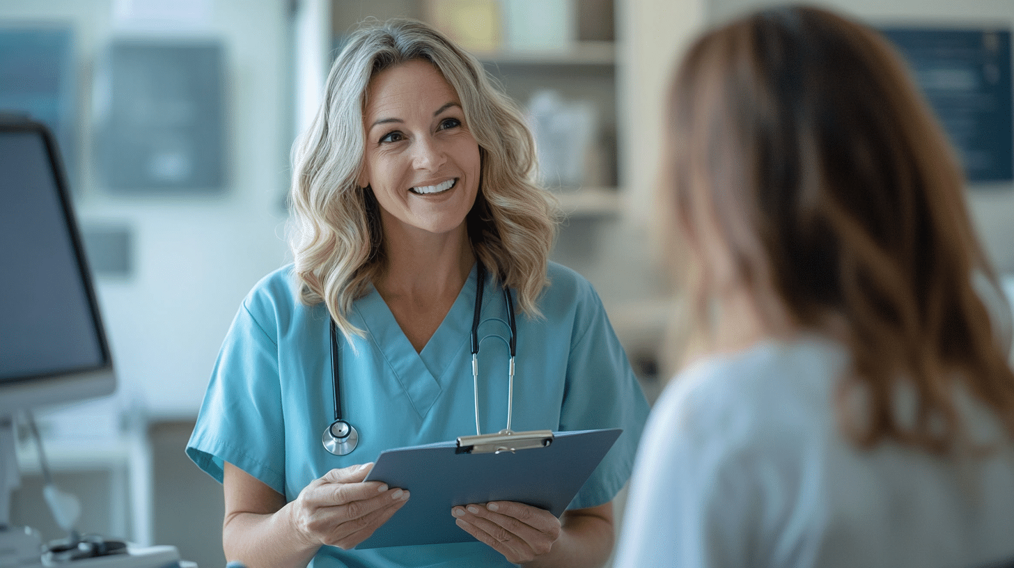 A woman asking to the doctor regarding weightloss medication