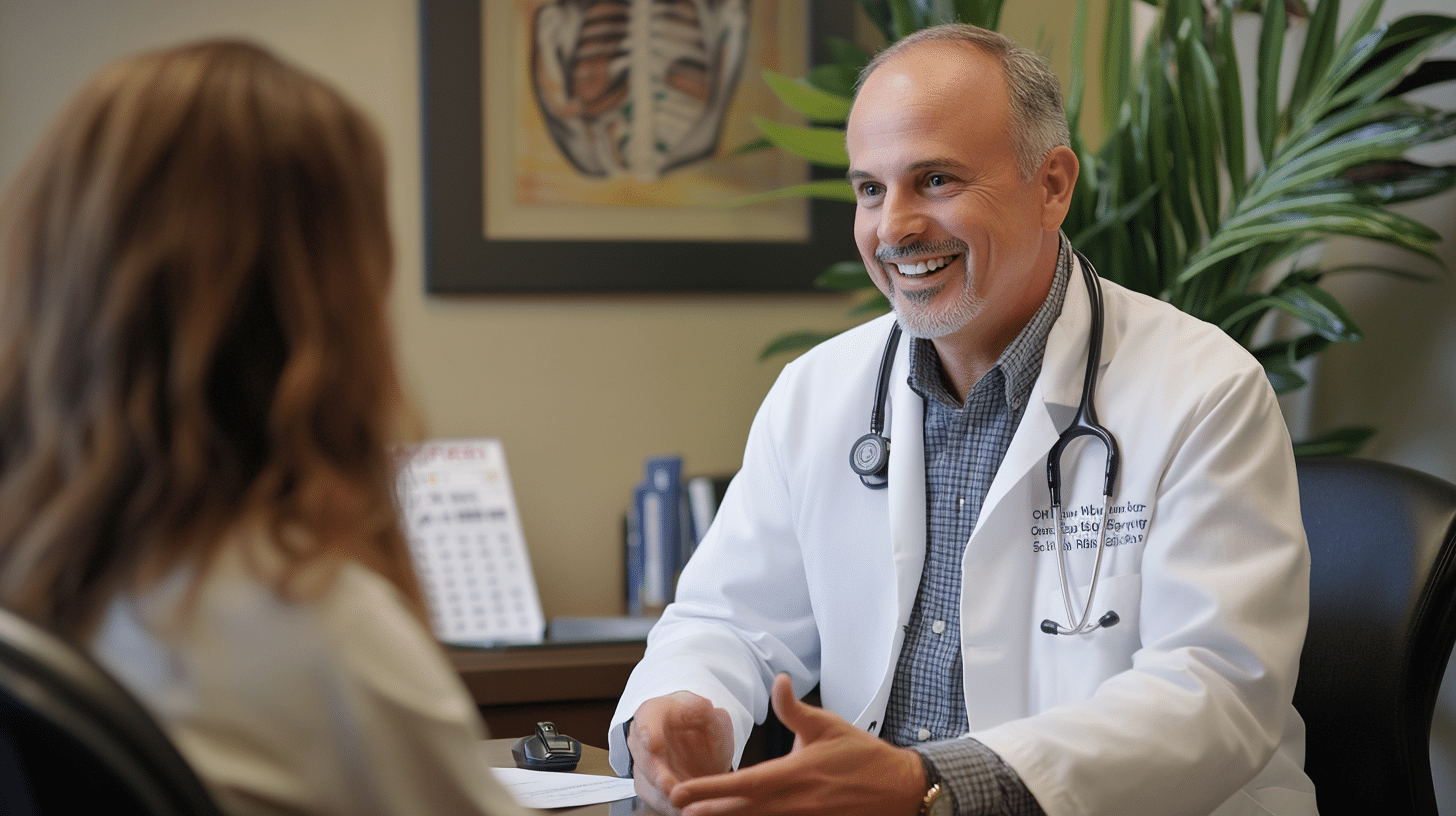 Doctor giving consultation about weightloss prescriptions