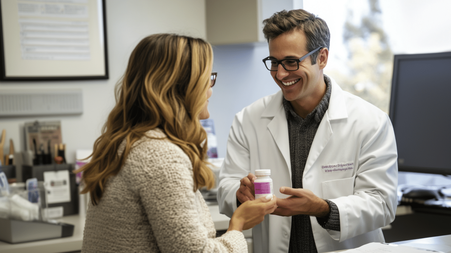 A woman consulting the doctor about weightloss